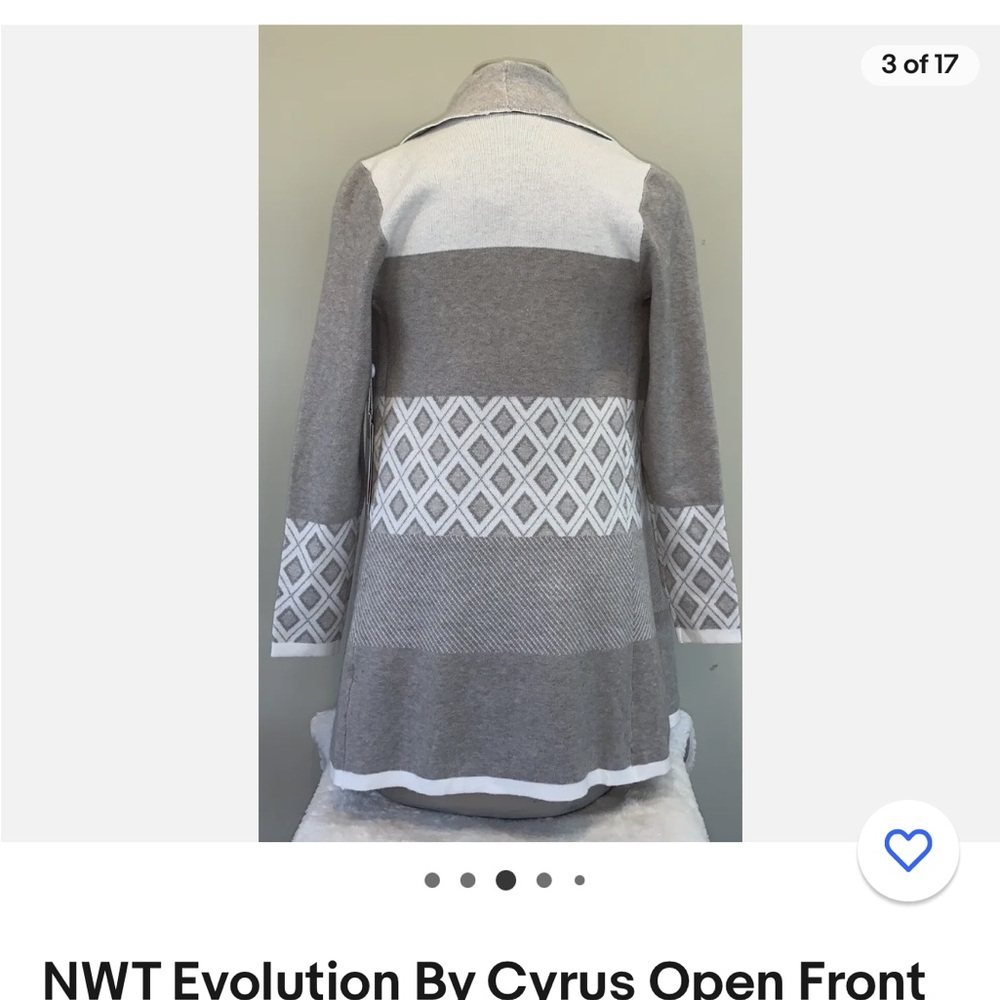 Evolution By Cyrus Open Drape Front Cardigan Swea… - image 2